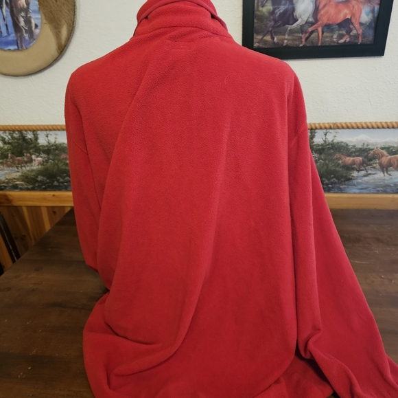 Ellos red fleece zipper jacket size 3xl - Picture 2 of 3